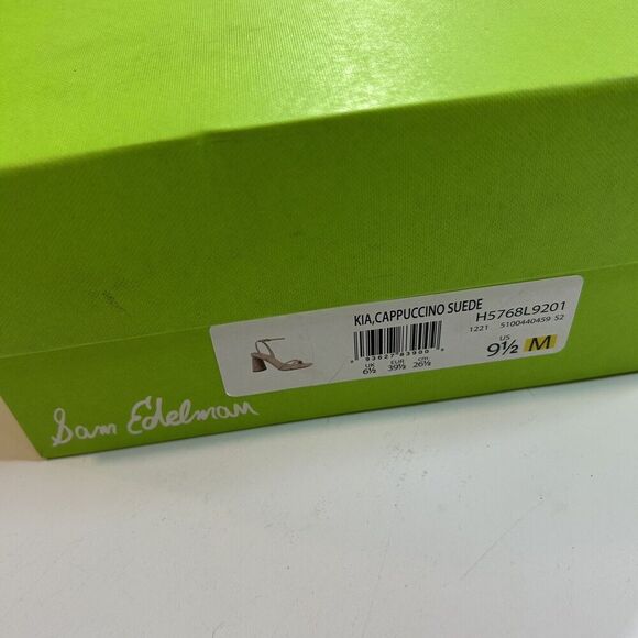 Sam Edelman Women’s 9.5 Cappuccino Suede Kia Strappy Block Heel Sandals - Picture 9 of 9